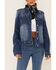 Image #3 - Shyanne Women's Henderson Medium Wash Button Down Denim Jacket, Medium Blue, hi-res