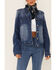 Image #3 - Shyanne Women's Henderson Medium Wash Button Down Denim Jacket , Medium Blue, hi-res