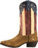 Image #3 - Laredo Women's Keyes Stars & Stripes Western Boots - Snip Toe, Tan, hi-res