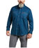 Image #1 - Ariat Men's FR Skyfall Solid Long Sleeve Button Down Work Shirt, Teal, hi-res