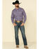 Image #3 - Wrangler 20X Men's Advanced Comfort Small Geo Print Long Sleeve Western Shirt , Blue, hi-res