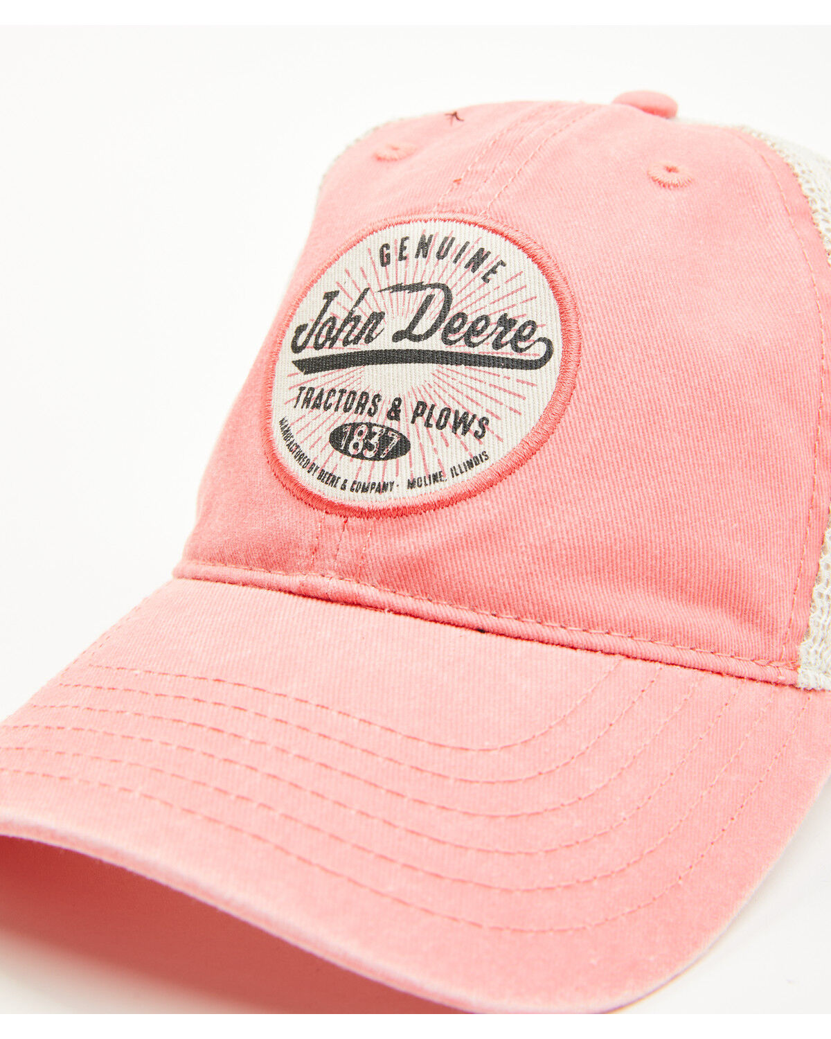 Image #2 - John Deere Women's Logo Circle Patch Baseball Cap, Pink, hi-res