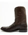 Image #3 - Cody James Black 1978® Men's Carmen Exotic Full-Quill Ostrich Roper Boots - Round Toe, Chocolate, hi-res