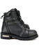 Image #2 - Milwaukee Leather Women's Lace-To-Toe Studded Motorcycle Boots - Round Toe, Black, hi-res