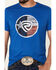 Rock & Roll Denim Men's Texas Flag Graphic Short Sleeve T-Shirt , Royal Blue, hi-res