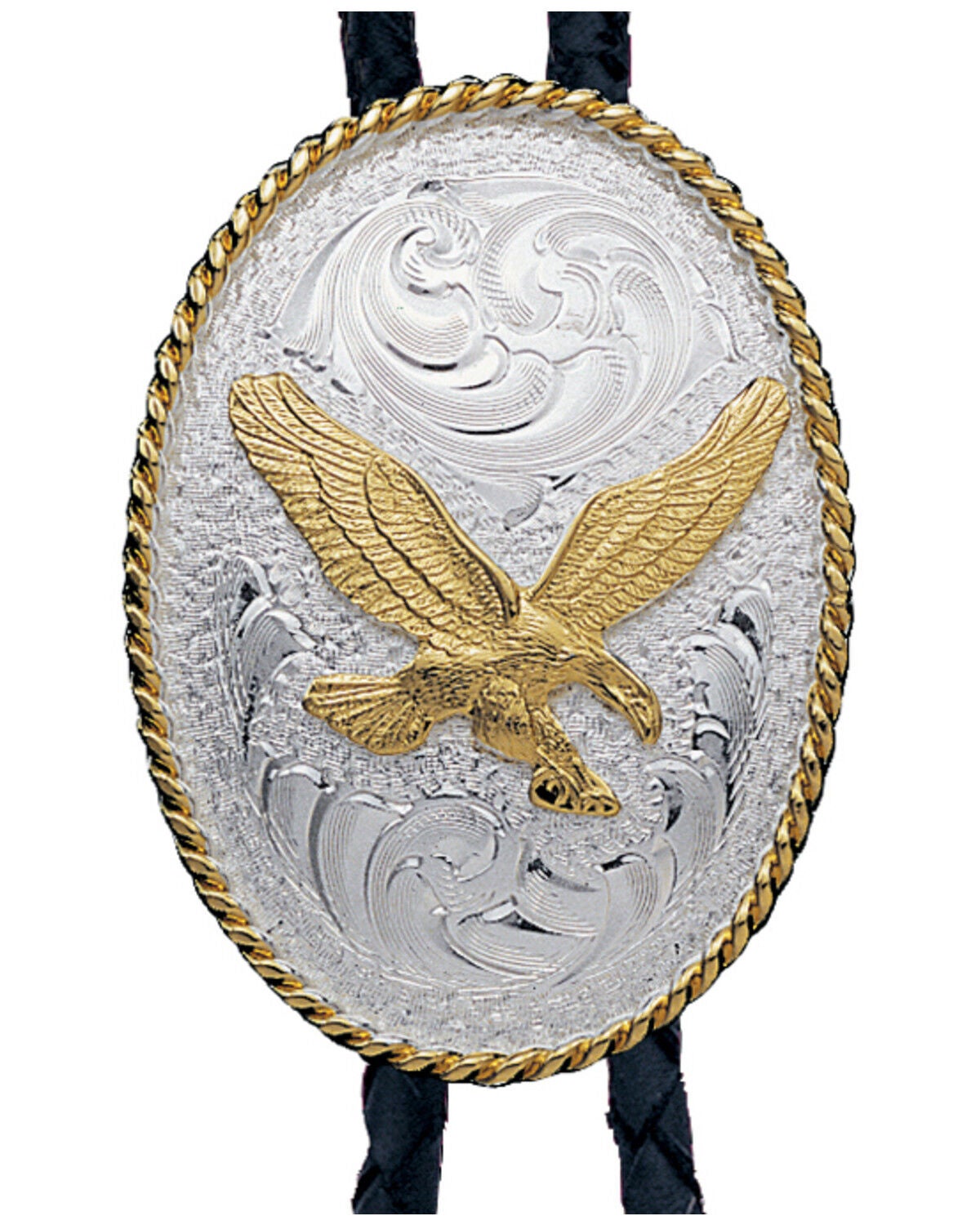 Montana Silversmiths Men's Eagle Bolo Tie, Multi, hi-res