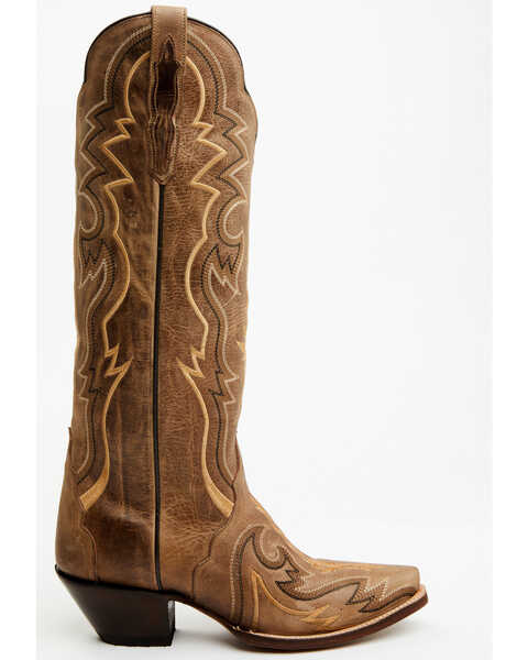 Image #2 - Dan Post Women's Triad Silvie Tall Western Boots - Snip Toe , Brown, hi-res