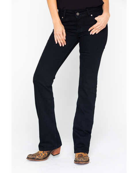 Wrangler Women's Black Mid Rise Bootcut Jeans