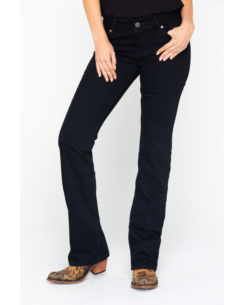 Wrangler Women's Black Mid-Rise Bootcut Jeans | Sheplers