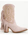 Image #2 - Dingo Women's Star Power Fringe Studded Western Boots - Snip Toe, Pink, hi-res