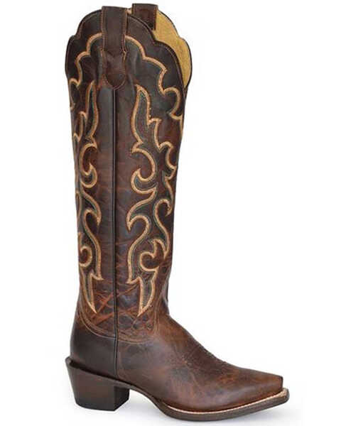 Roper Women's Tall Top Taylor Western Boots - Snip Toe, Brown, hi-res