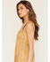Image #2 - Shyanne Women's Embroidered Faux Suede Fringe Mini Dress, Wheat, hi-res