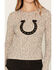 Image #3 - Nikxie Women's Leopard Print Horseshoe Long Sleeve Top, Brown, hi-res