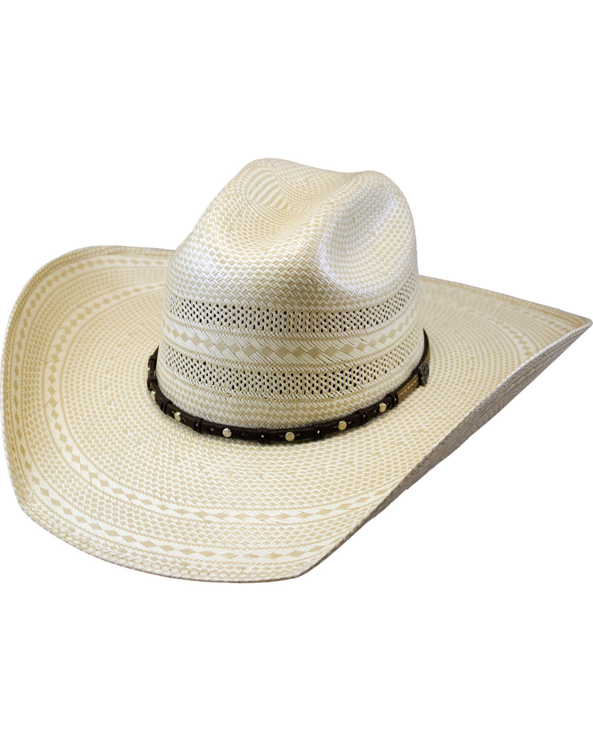 Image #1 - Justin Men's Hutson Bent Rail Straw Cowboy Hat, Ivory, hi-res