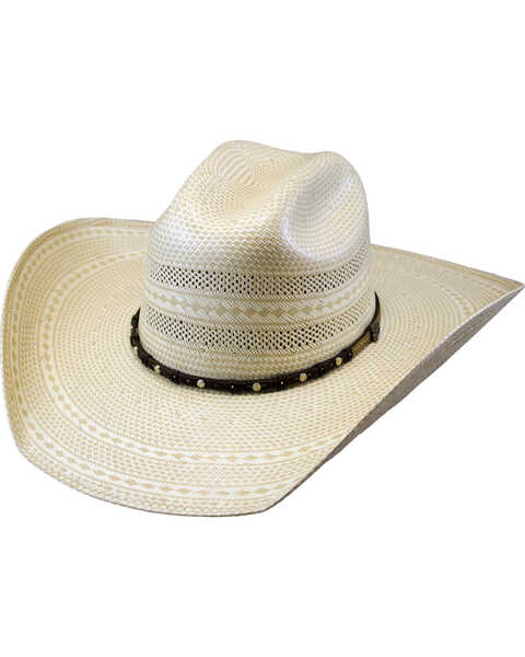 Justin Ivory Hutson Bent Rail Straw Cowboy Hat , Ivory, hi-res