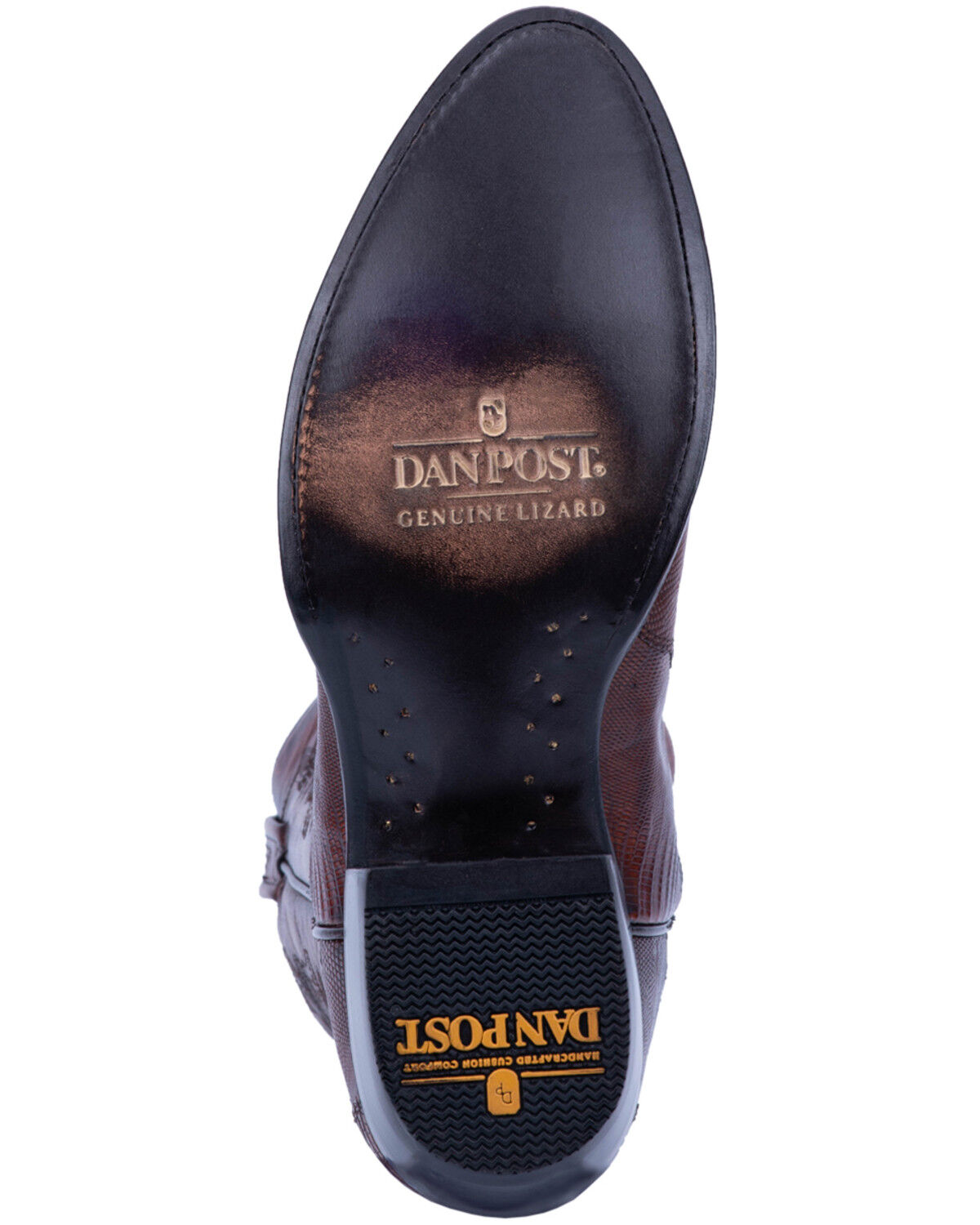 Image #7 - Dan Post Men's Winston Exotic Lizard Western Boots - Round Toe, Brown, hi-res