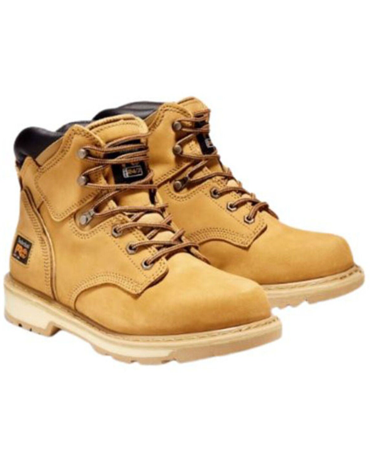 Image #1 - Timberland PRO Men's 6" Pit Boss Work Boots - Soft Toe, Brown, hi-res