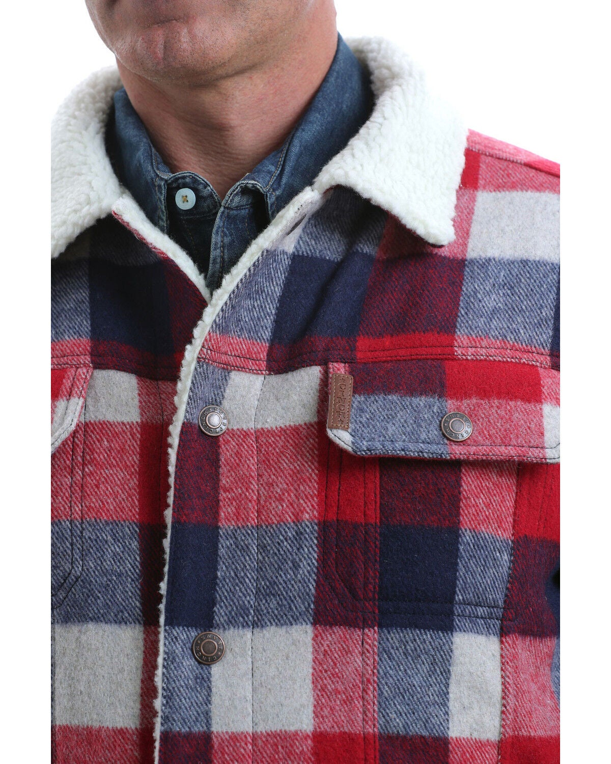 plaid jacket with sherpa lining