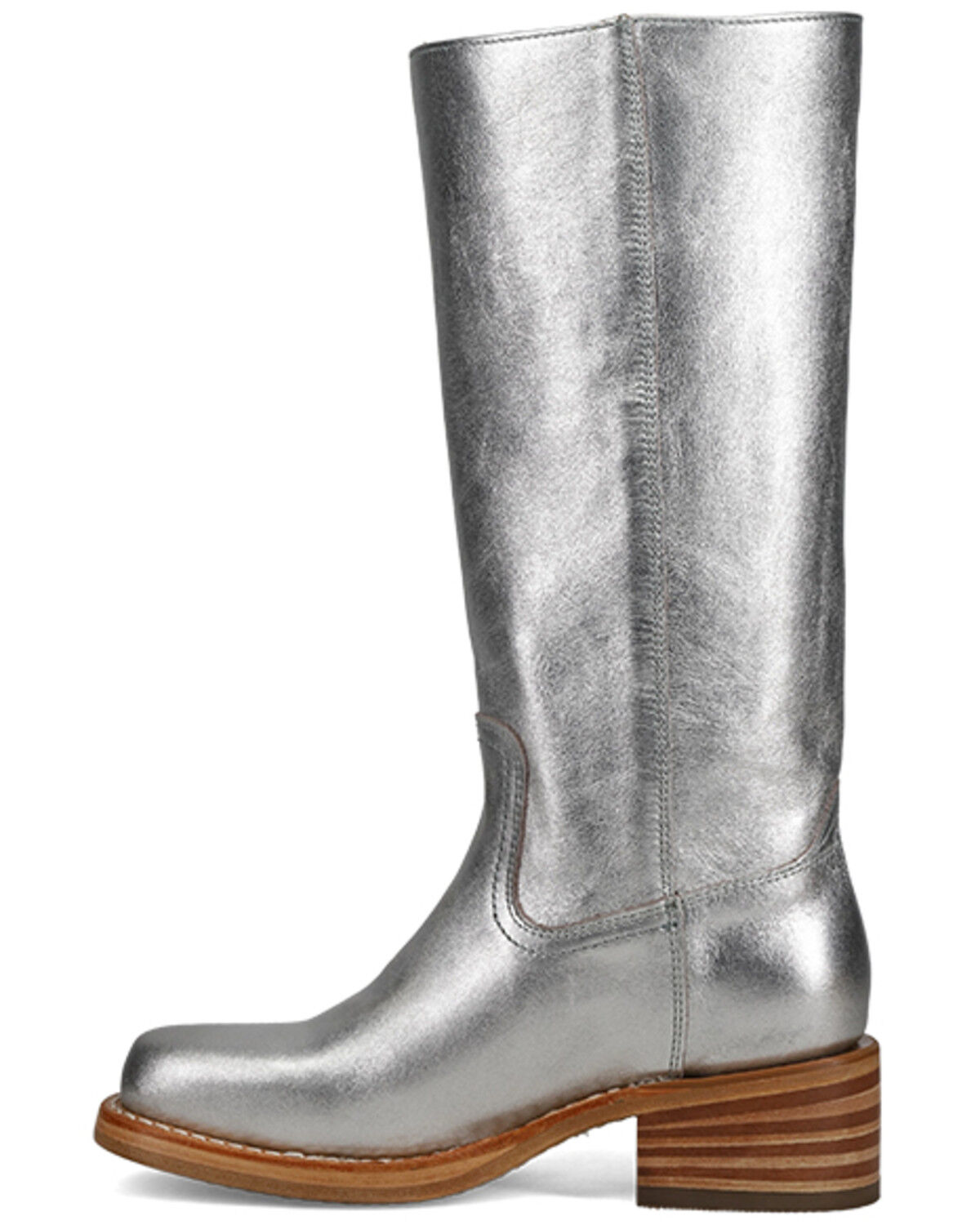 Image #3 - Frye Women's Campus 14L Metallic Fashion Boots - Round Toe, Silver, hi-res