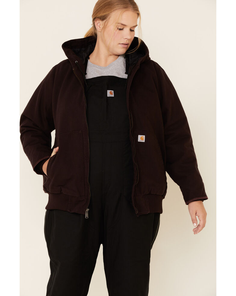 Carhartt Women's Redwood Washed Duck Active Jacket - Plus , Wine, hi-res