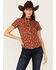 Image #1 - Shyanne Women's Desert Conversational Short Sleeve Stretch Snap Western Shirt , Lt Brown, hi-res
