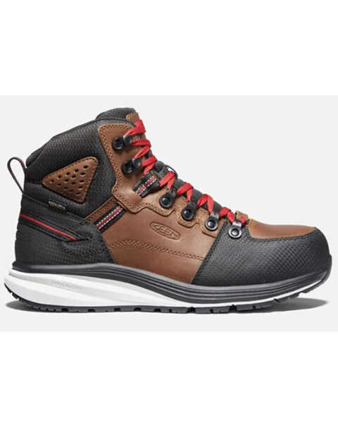 Image #1 - Keen Men's Red Hook Waterproof Work Shoes - Carbon Toe, Brown, hi-res