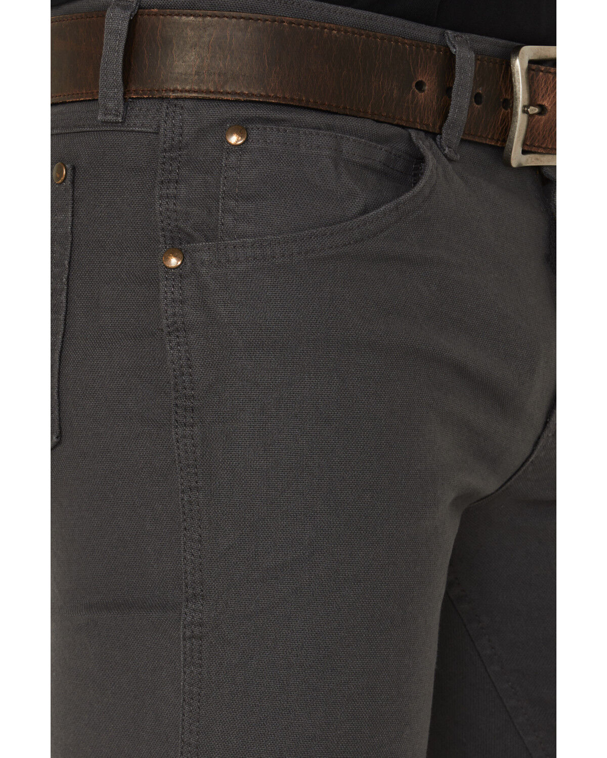 Image #2 - Wrangler Men's Tough Comfort Slim Straight Cowboy Cut Stretch Denim Jeans, Dark Grey, hi-res