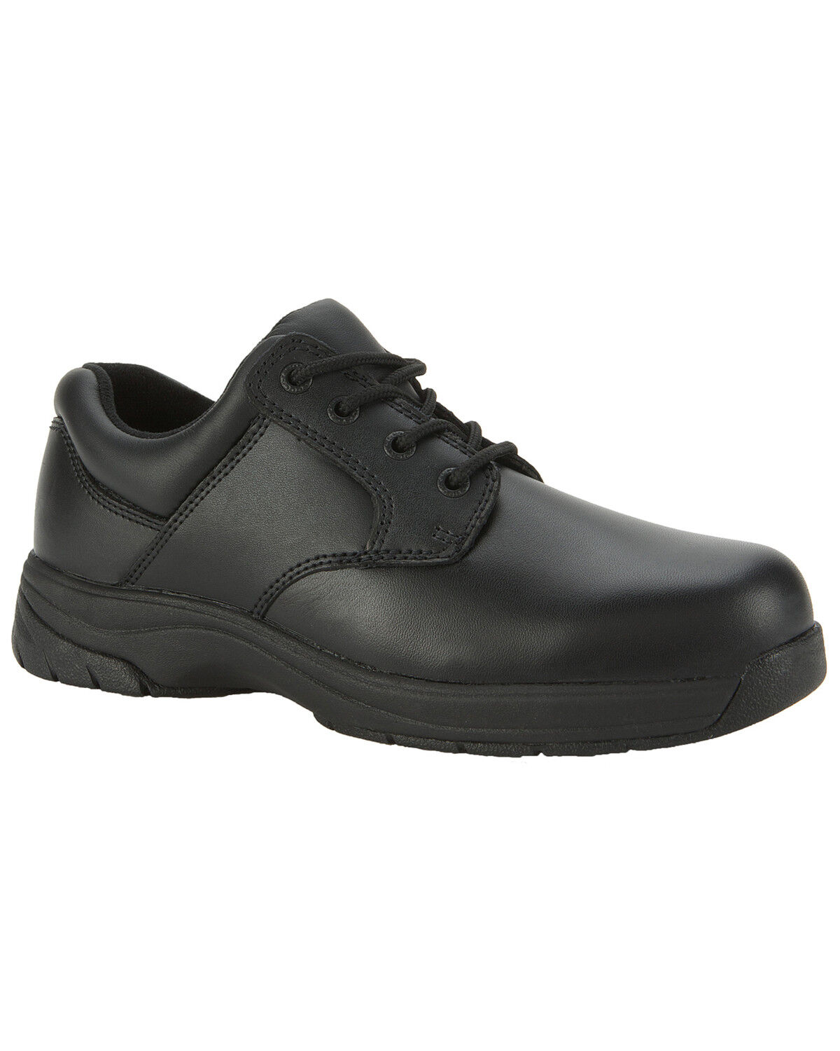 Image #1 - Rocky Men's Oxford Work Shoe - Plain Toe, Black, hi-res