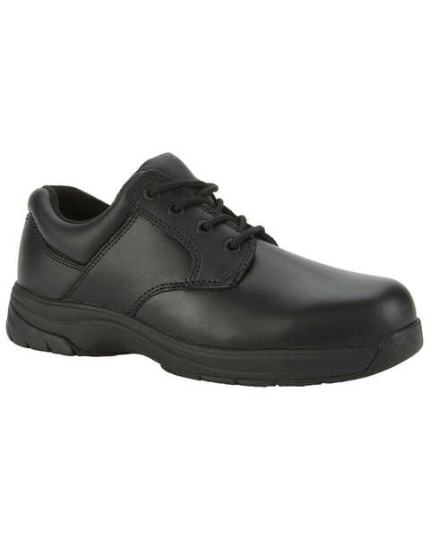 Rocky Men's Oxford Work Shoe - Plain Toe, Black, hi-res