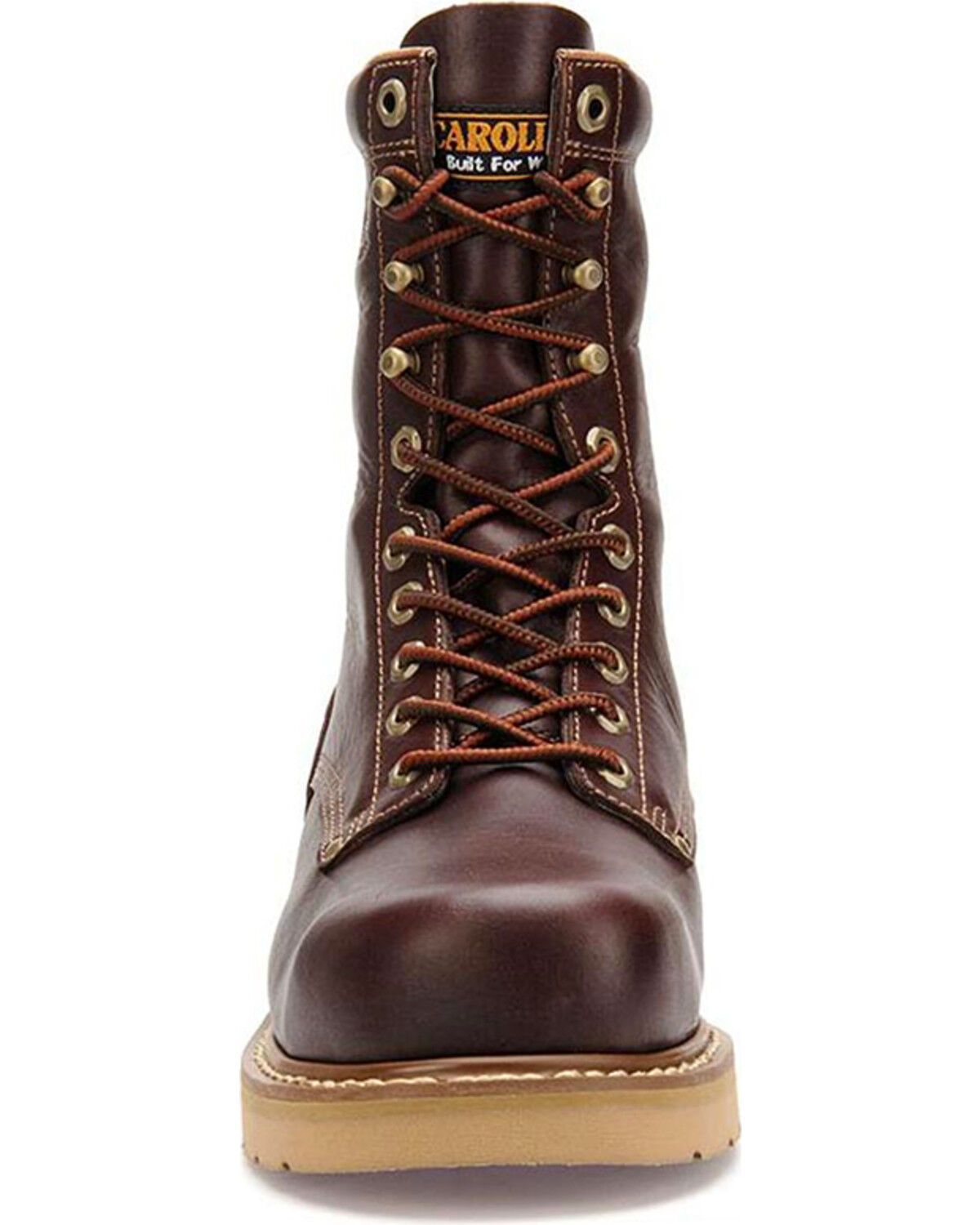 Image #4 - Carolina Men's Dark Brown Amp Hi 8" Work Boots - Steel Toe, Dark Brown, hi-res