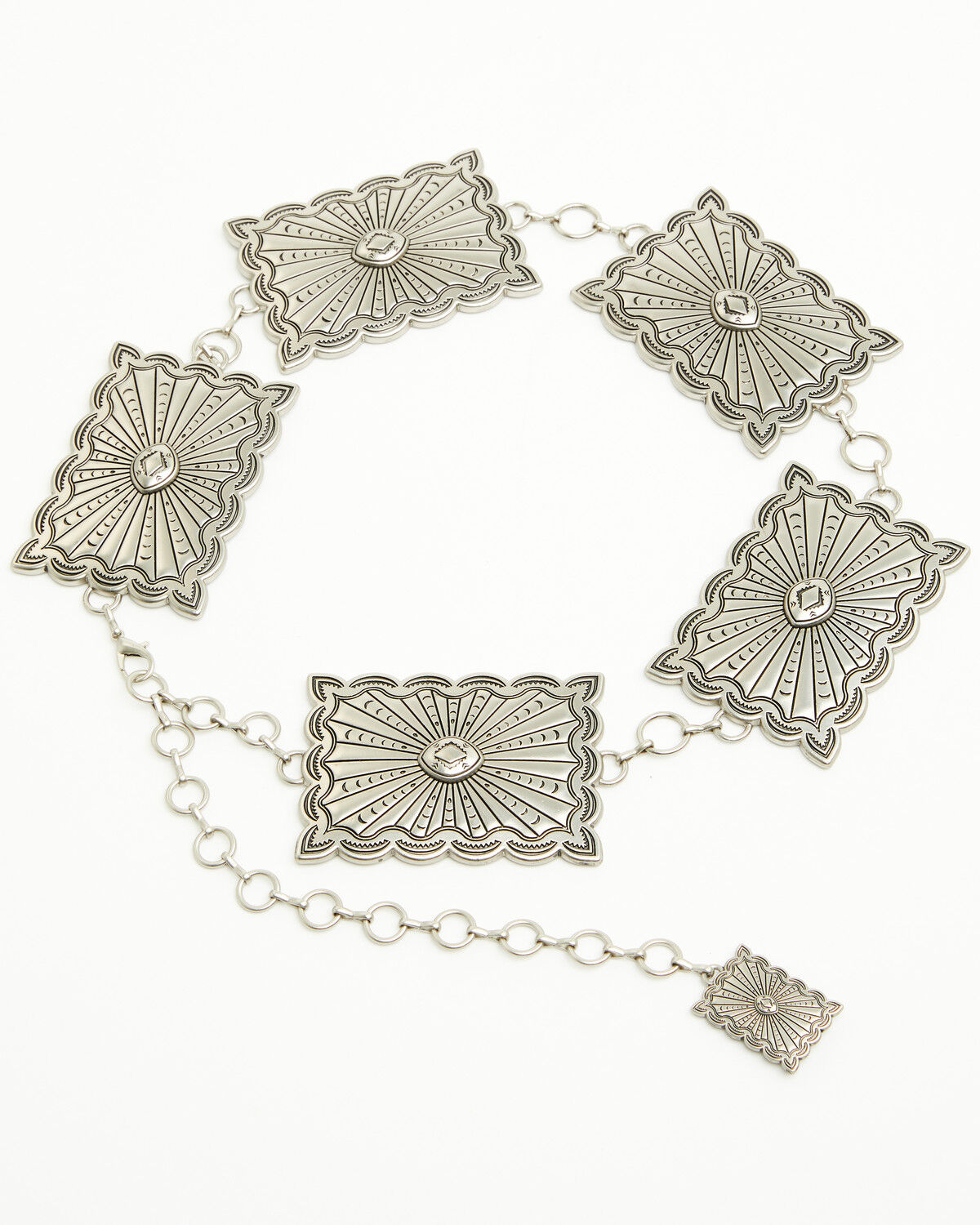Image #3 - Idyllwind Women's Chambley Large Concho Chain Belt, Silver, hi-res