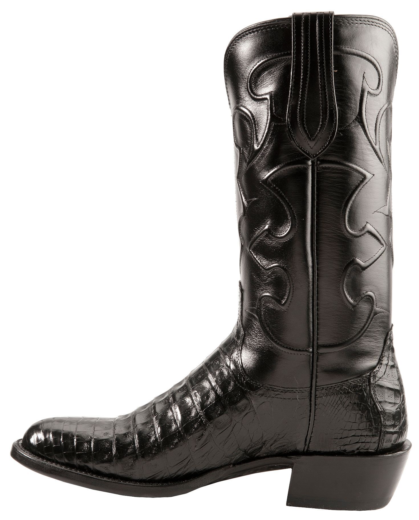 black crocodile cowboy boots