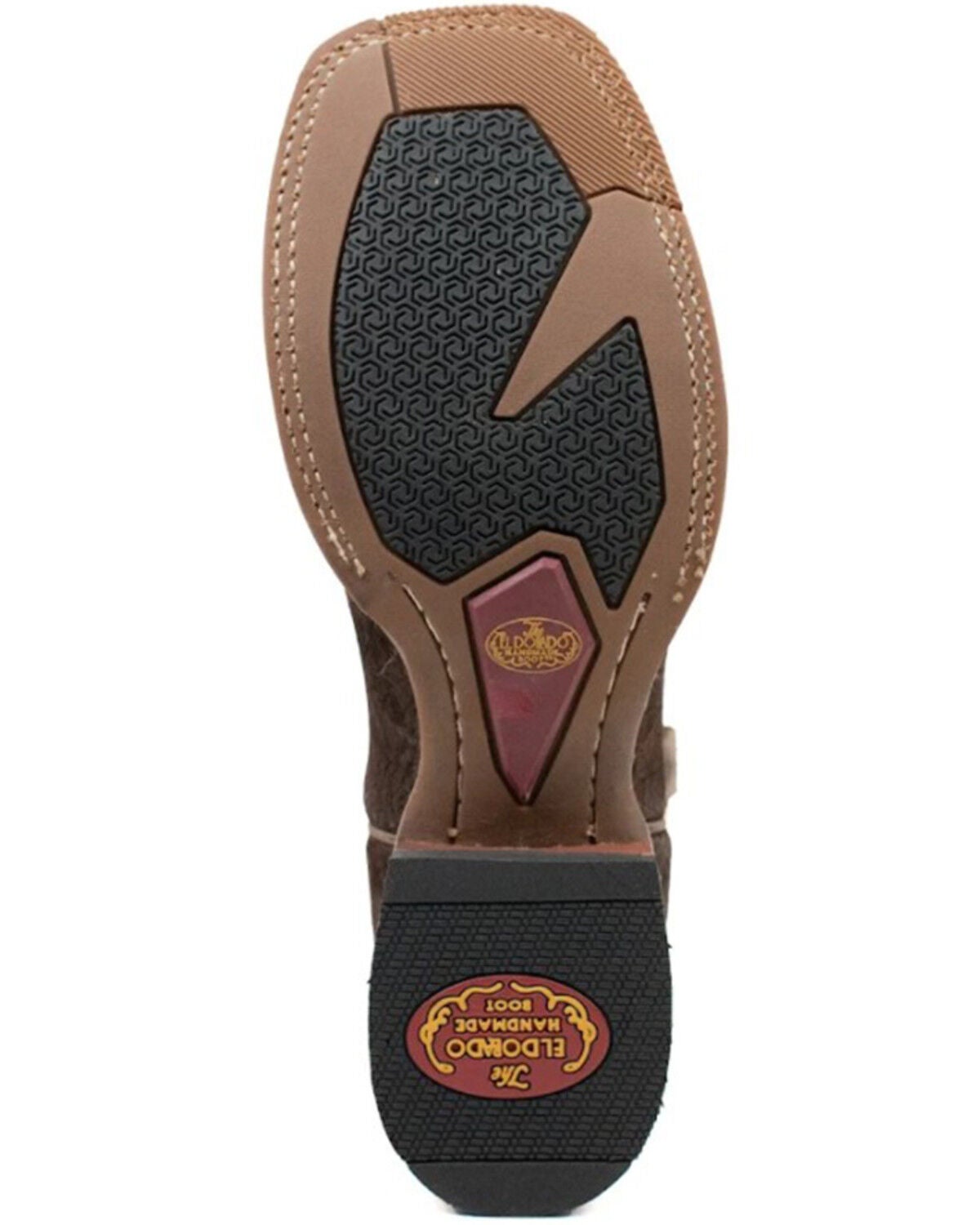 Image #7 - El Dorado Men's Hippo Chocolate Exotic Western Boot - Broad Square Toe, Chocolate, hi-res