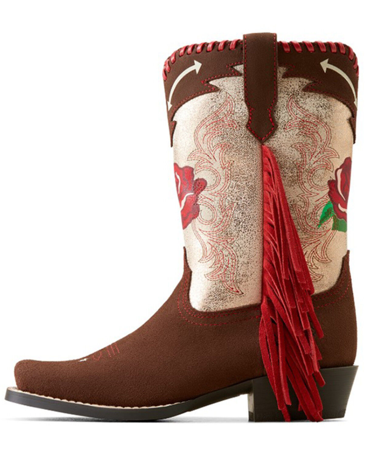 Image #2 - Ariat X Rodeo Quincy Girls' Futurity Western Boots - Square Toe, Brown, hi-res