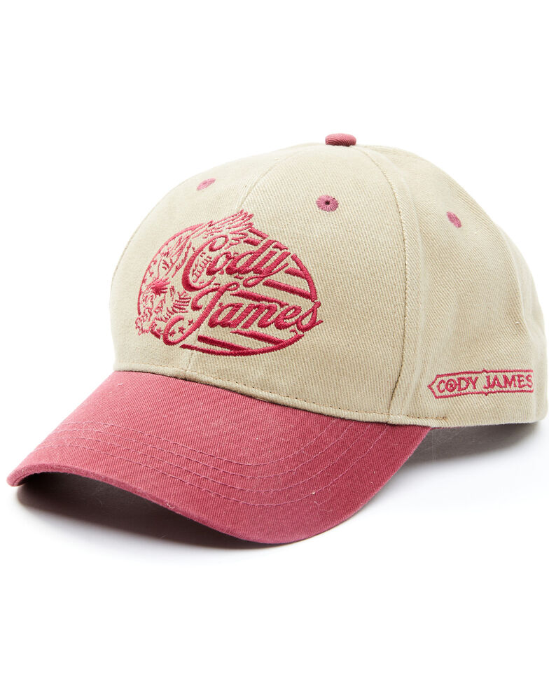 Cody James Men's Retro Eagle Circle Fleg Graphic Ball Cap, Brown, hi-res