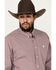 Image #2 - Cinch Men's Checkered Print Long Sleeve Button-Down Shirt, Burgundy, hi-res