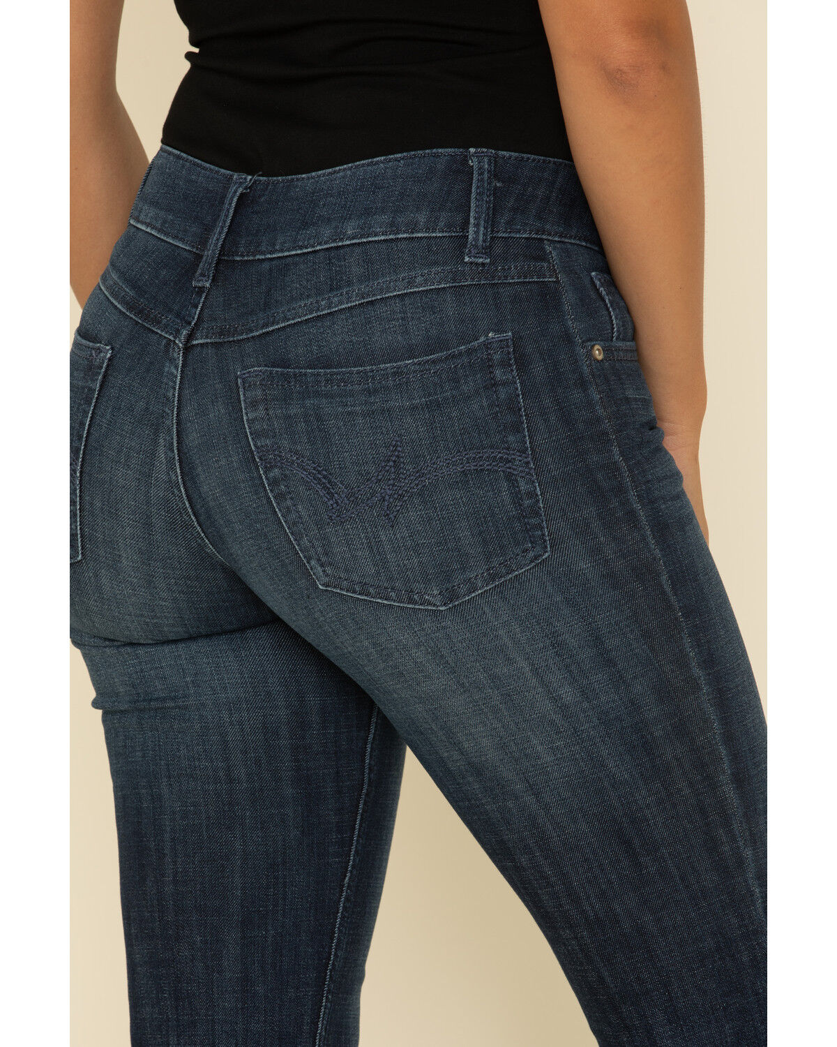 Image #6 - Wrangler Women's Dark Wash Straight Leg Jeans, Dark Blue, hi-res