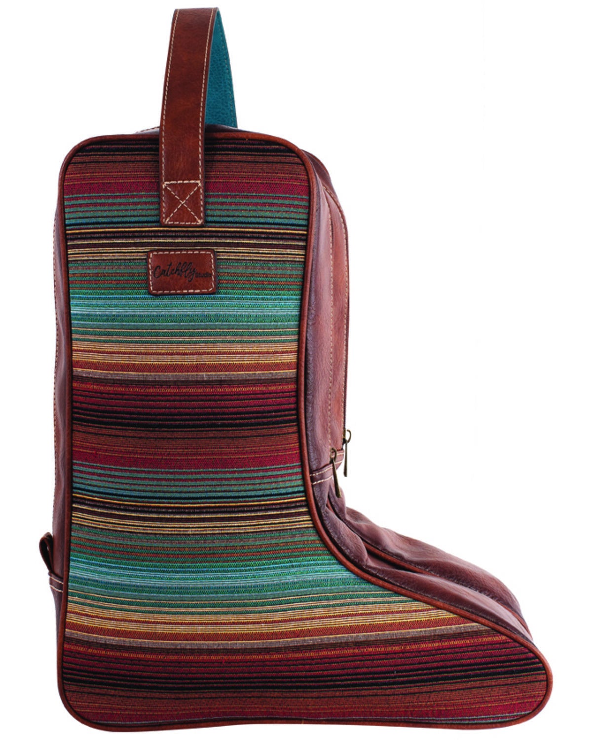 Catchfly Serape Striped Boot Bag, Brown, hi-res