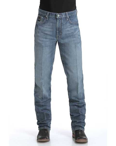 Image #1 - Cinch Men's Black Label 2.0 Medium Wash Loose Fit Tapered Denim Jeans , Indigo, hi-res
