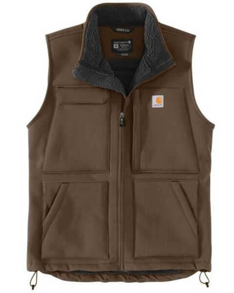 Carhartt Men's Super Dux Relaxed Fit Sherpa-Lined Work Vest , Brown, hi-res