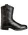 Old West Youth Boys' Roper Cowboy Boots - Round Toe, Black, hi-res