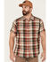 Image #1 - North River Men's Earth Crosshatch Large Plaid Short Sleeve Button Down Western Shirt , Multi, hi-res
