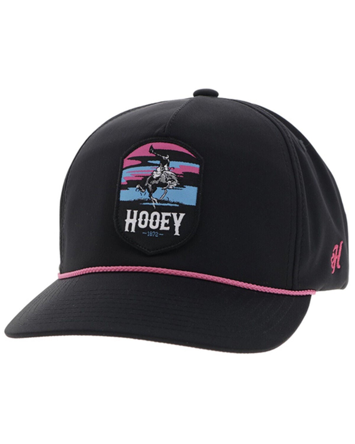 Image #1 - Hooey Boys' Cheyenne Logo Trucker Cap, Black, hi-res