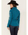 Image #4 - RANK 45® Women's Walla Striped Logo Softshell Jacket, Steel Blue, hi-res