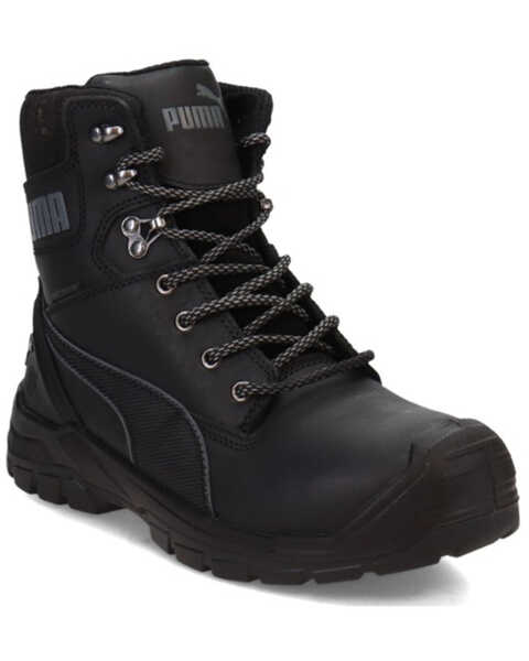 Image #1 - Puma Safety Men's Conquest CTX High Waterproof Work Boots - Soft Toe, Black, hi-res