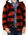 Image #3 - Urban Republic Little Boys' Plaid Print Wool Hooded Jacket, Red, hi-res
