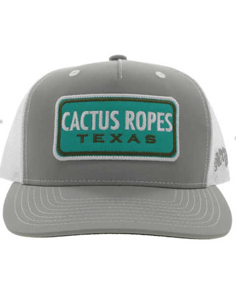 Image #3 - Hooey Men's Cactus Ropes Patch Trucker Cap, Grey, hi-res