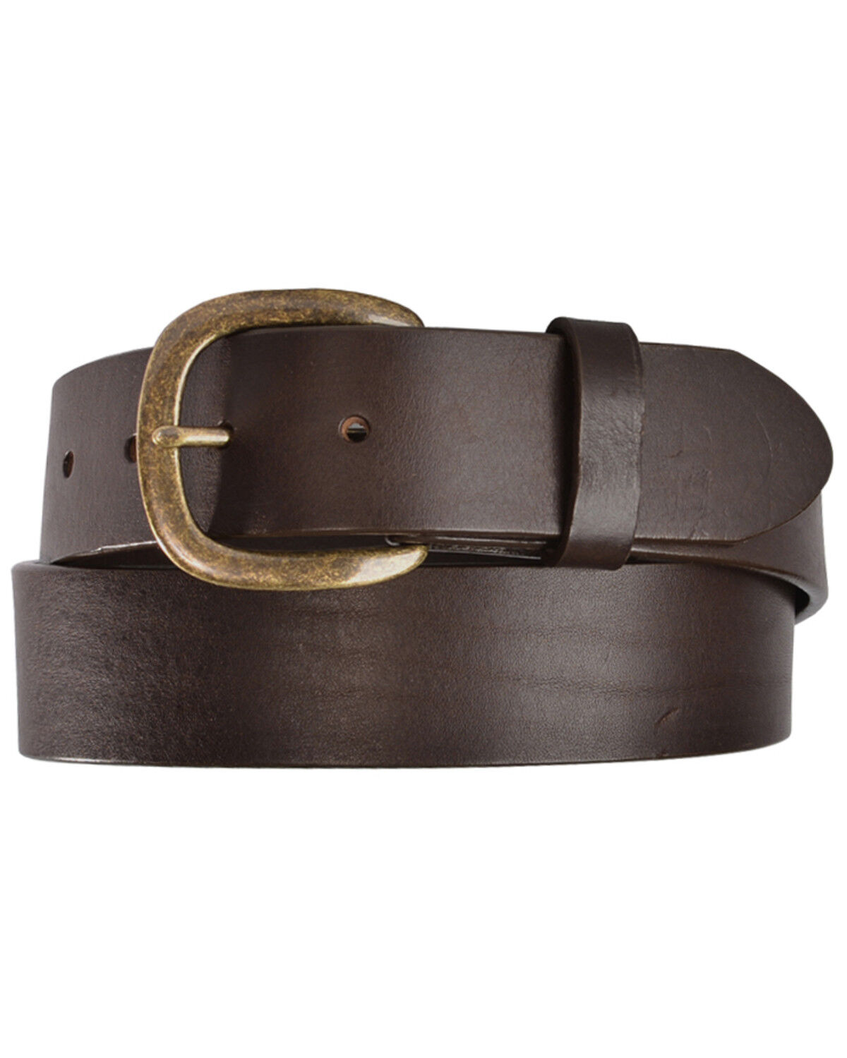 Image #1 - Justin Men's Basic Leather Belt, Brown, hi-res