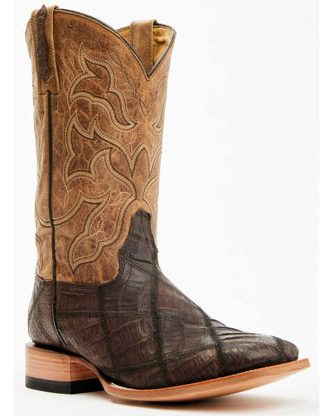 Image #1 - Cody James Men's Exotic Caiman Western Boots - Broad Square Toe , Brown, hi-res
