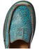 Ariat Women's Brushed Floral Emboss Casual Slip-On Cruiser - Moc Toe , Blue, hi-res